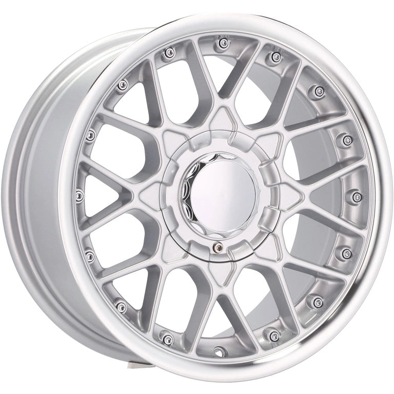 Alu kola HAXER HX025 8x17 5x112 ET30 74.1 Silver & Polished Lip | Wheelsup.cz