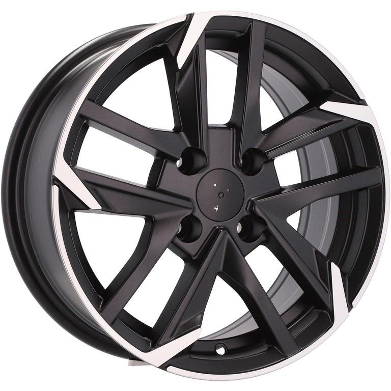 Alu kola pro Peugeot XE170 7.5x17 4x108 ET25 65.1 Black Polished Half Matt | Wheelsup.cz