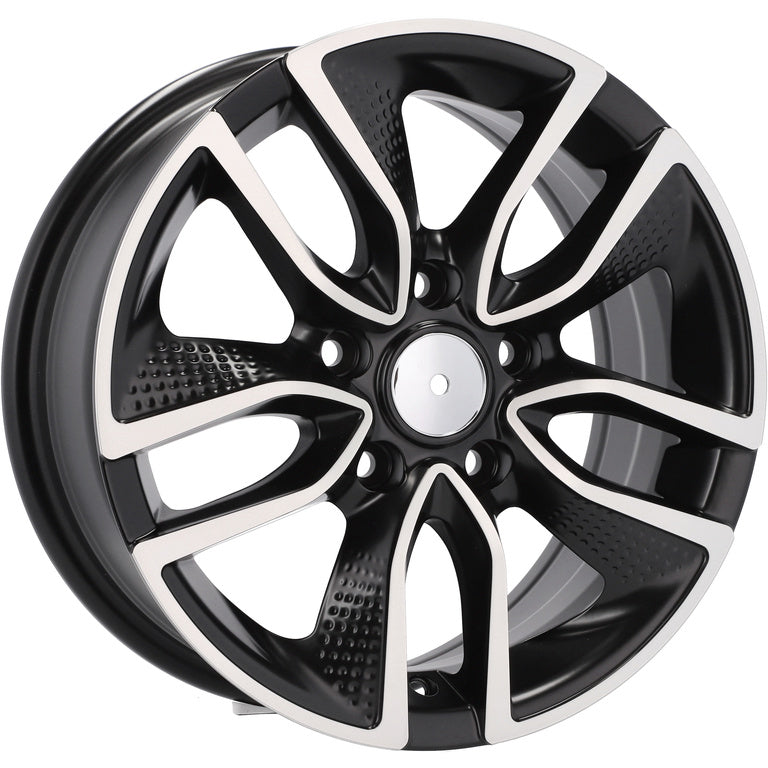 Alu kola Racing Line B5087 6.5x16 5x100 ET40 57.1 Black Polished Half Matt | Wheelsup.cz