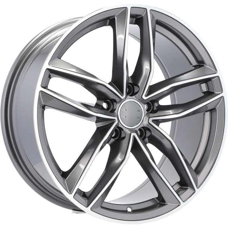 Alu kola pro Audi BK690 7.5x17 5x112 ET45 66.6 Grey Polished | Wheelsup.cz