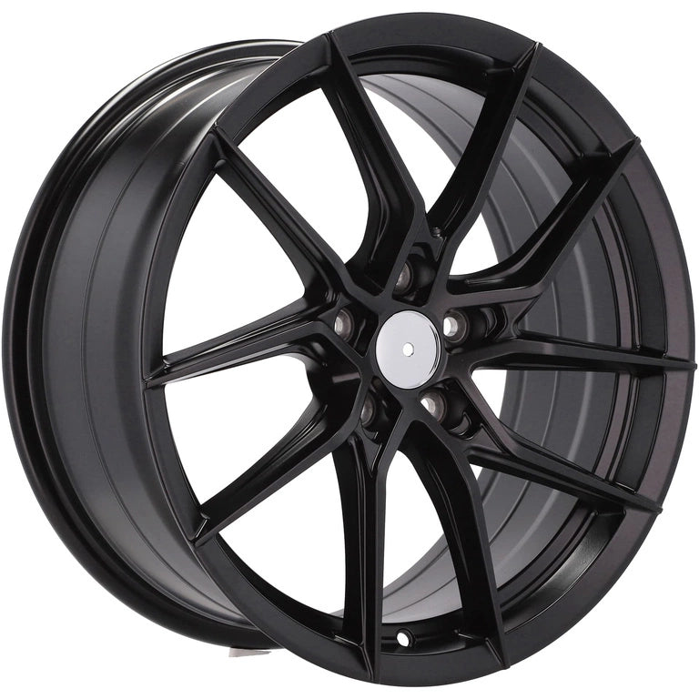 Alu kola Racing Line D2044 8x18 5x112 ET35 66.6 Black Half Matt | Wheelsup.cz
