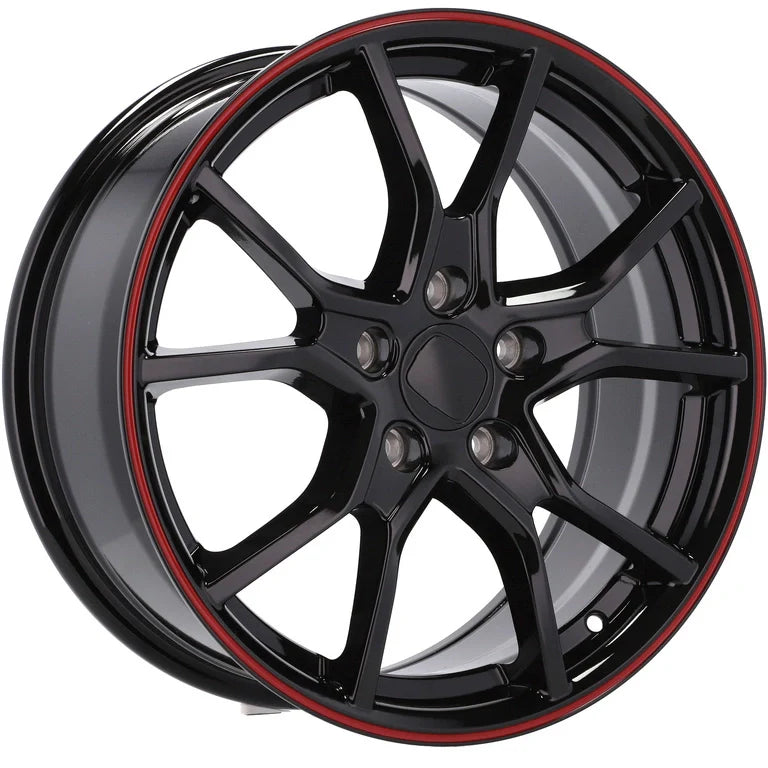 Alu kola pro Honda B1418 7.5x17 5x114.3 ET45 64.1 Black & Red Line | Wheelsup.cz