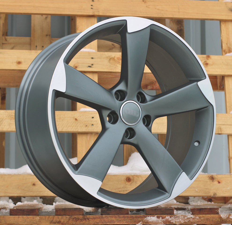 Alu disky pre Audi BK217 8x18 5x112 ET45 66.6 Sivá