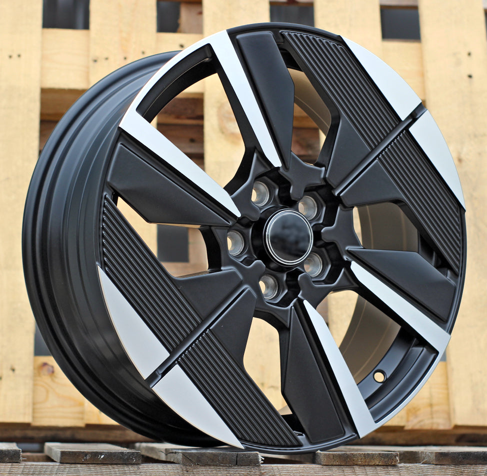 Alu disky pre Peugeot YF6158 7x17 4x108 ET32 65.1 Čierna