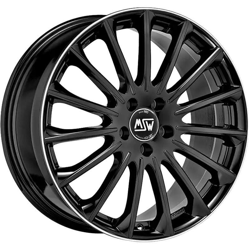 Alu kola MSW 30 8.5x20 5x112 ET20 Gloss Black+Diamond Lip | Wheelsup.cz