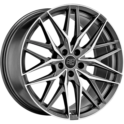 Alu kola MSW 50 11.5x22 5x112 ET42 Matt Gun Metal Full Polished (Mgmfp) | Wheelsup.cz