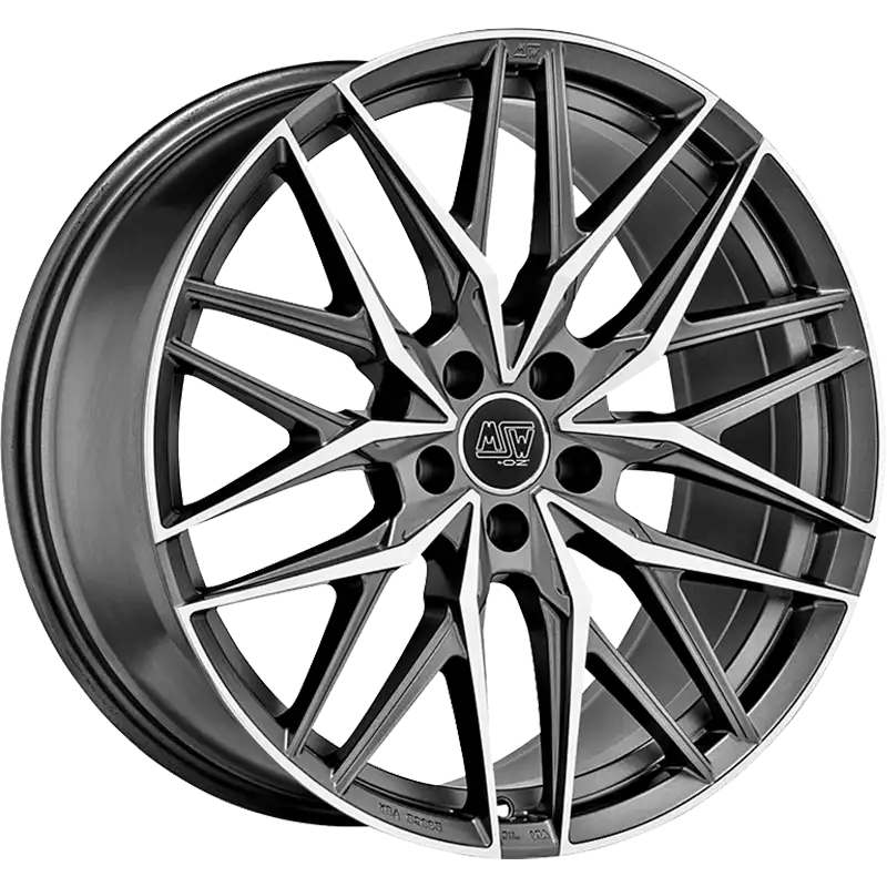 Alu kola MSW 50 9x22 5x108 ET43 Matt Gun Metal Full Polished (Mgmfp) | Wheelsup.cz