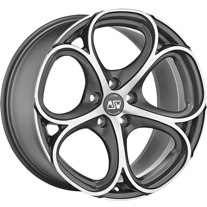 Alu kola MSW 82 8x18 5x110 ET40 Matt Gun Metal Full Polished (Mgmfp) | Wheelsup.cz