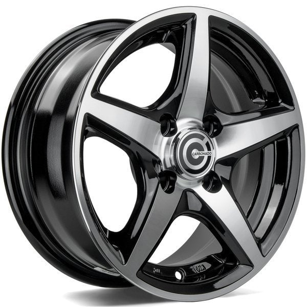 Alu kola Carbonado Crow 5.5x13 4x100 ET30 67.1 Black Front Polished | Wheelsup.cz