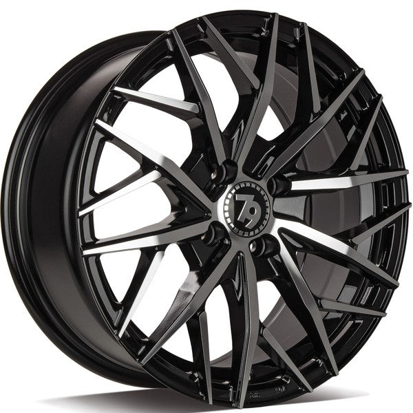 Alu kola seventy9 SV-C 7x16 4x100 ET38 67.1 Black Front Polished | Wheelsup.cz