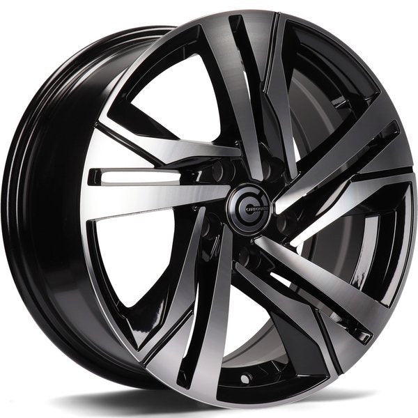 Alu kola Carbonado Lens 7x16 5x108 ET40 65.1 Black Front Polished | Wheelsup.cz