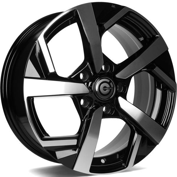 Alu kola Carbonado Quincy 6.5x16 5x114.3 ET40 73.1 Black Front Polished | Wheelsup.cz