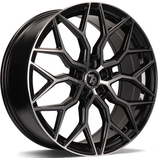 Alu kola seventy9 SV-K 7x17 5x112 ET40 66.6 Black Front Polished | Wheelsup.cz