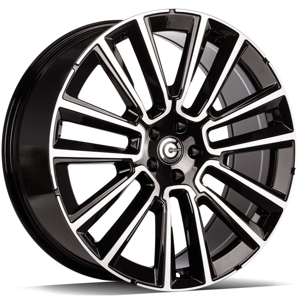 Alu kola Carbonado Knockout 8x19 5x108 ET42 67.1 Black Front Polished | Wheelsup.cz