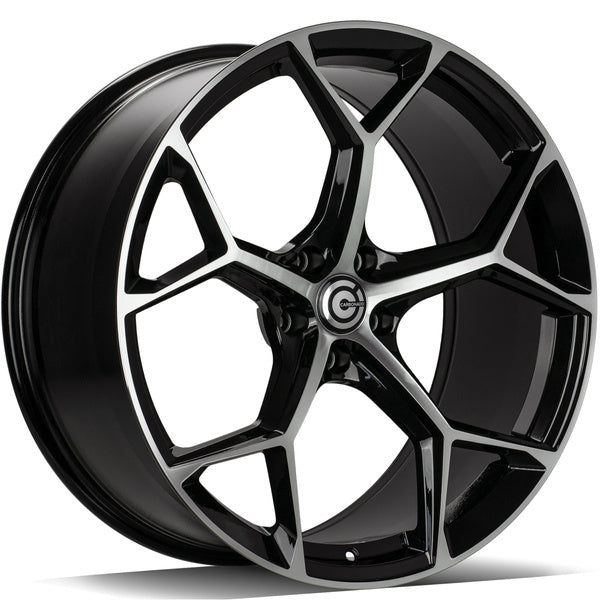Alu kola Carbonado Fancy 9x20 5x112 ET30 66.5 Black Front Polished | Wheelsup.cz