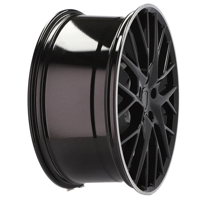 Alu kola pro Porsche B5541 11.5x21 5x130 ET62 71.6 Black & Polished Lip – detail 3