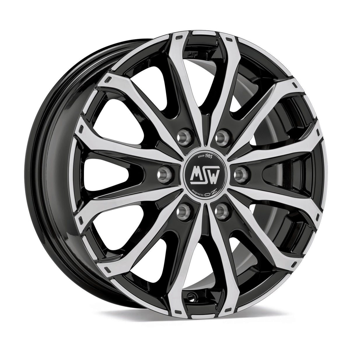 Alu kola MSW 48 VAN 6 HOLES 6.5x16 6x120 ET50 Gloss Black Full Polished | Wheelsup.cz