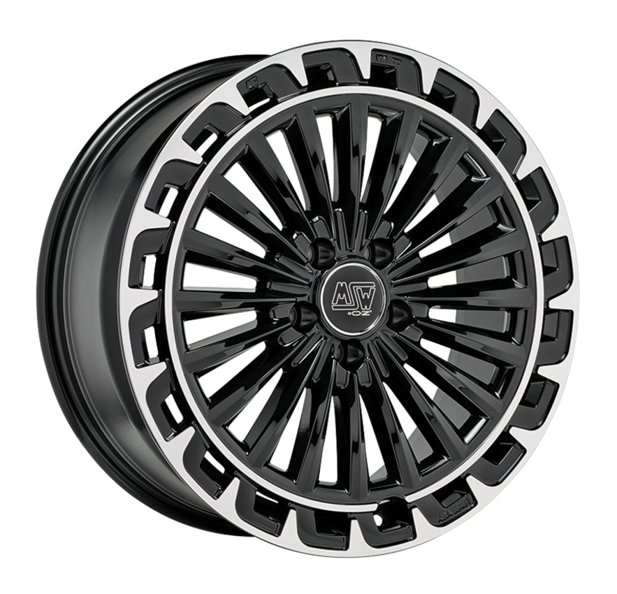 Alu kola MSW 32 8.5x20 5x112 ET30 Gloss Black+Diamond Lip | Wheelsup.cz