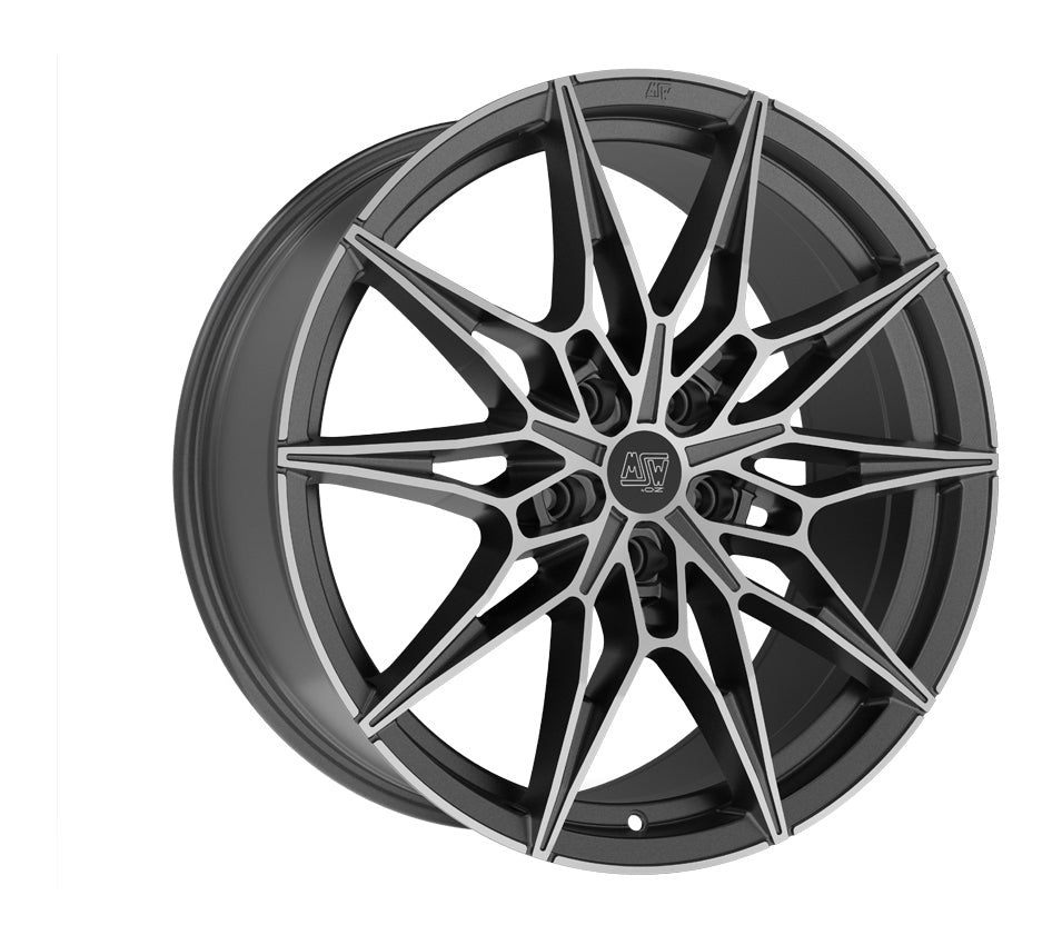 Alu kola MSW 75 8.5x19 5x112 ET40 Matt Gun Metal Full Polished (Mgmfp) | Wheelsup.cz