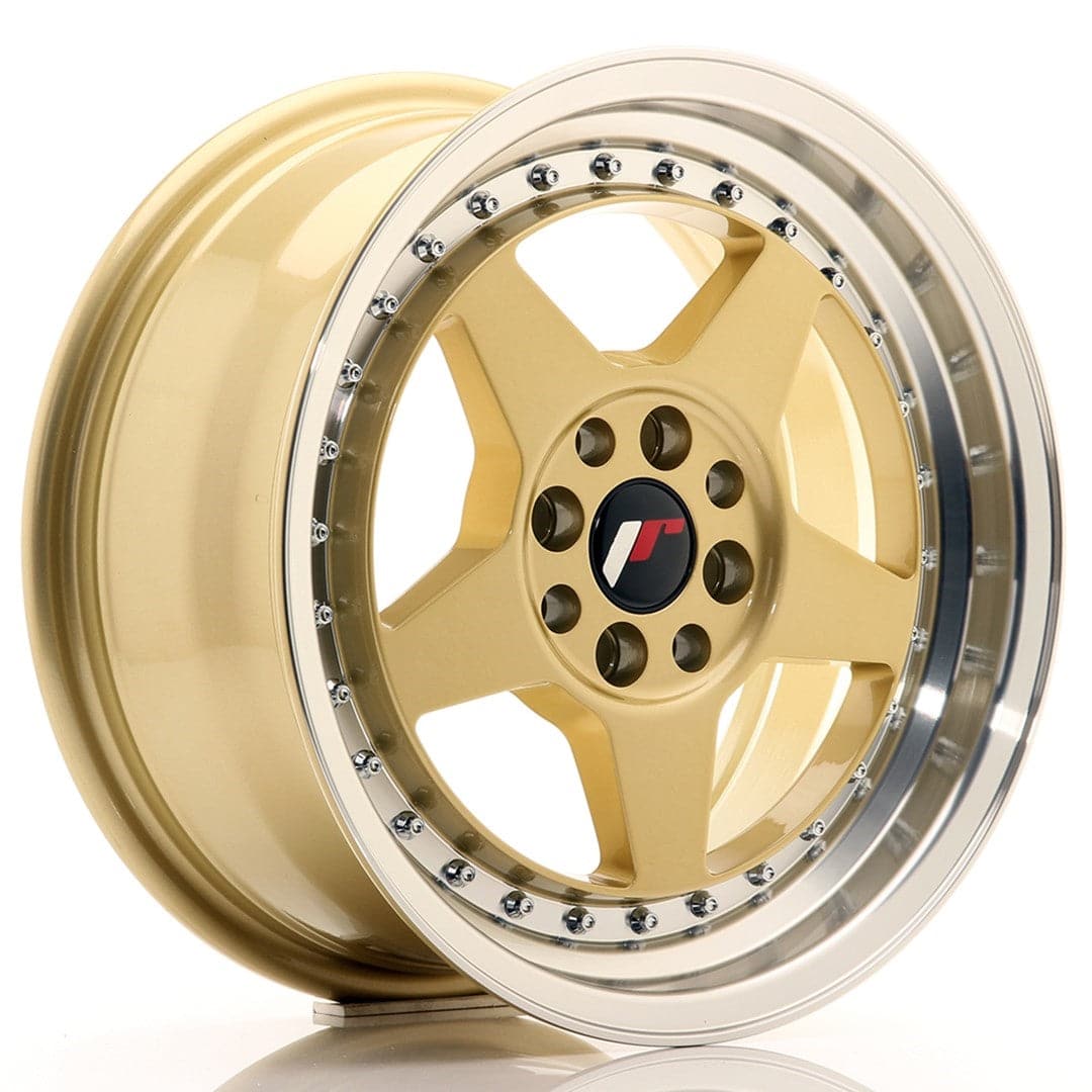 Alu kola Japan Racing JR6 15x7 ET25 4x100/108 Gold w/Machined Lip WheelsUp