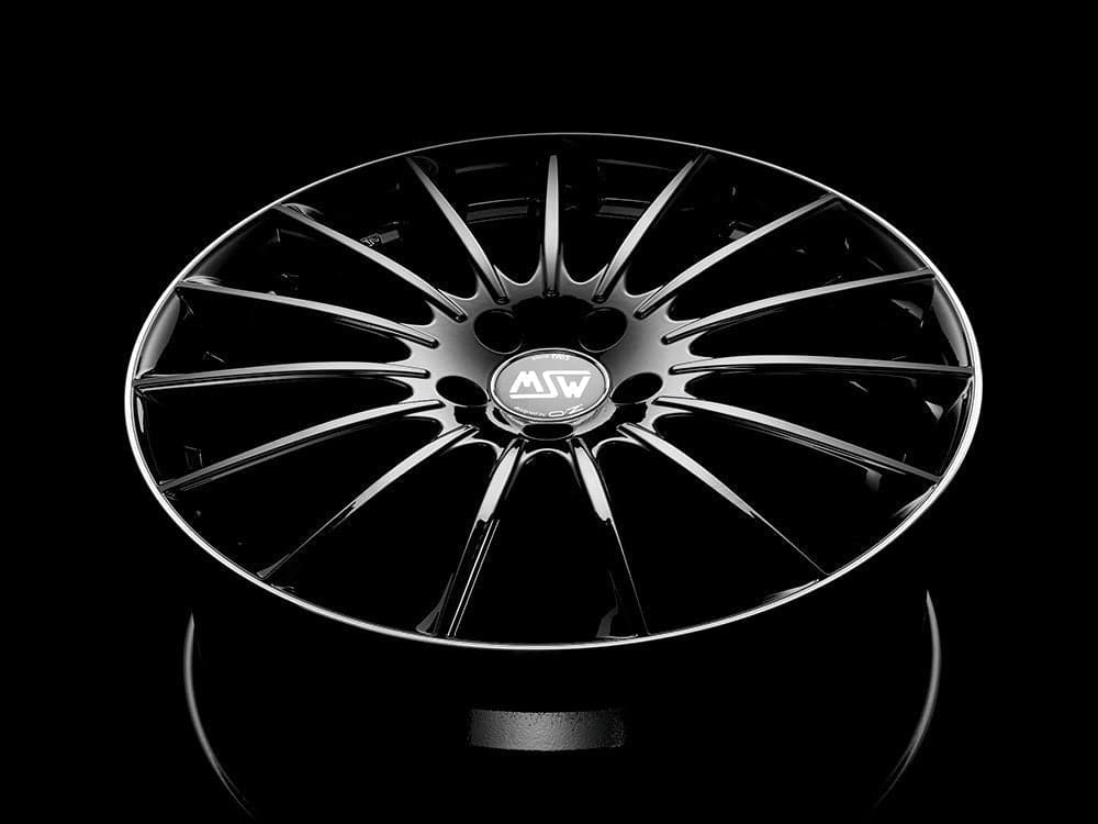 Alu kola MSW 30 8,5x20 5x112 ET45 73,1 Gloss Black + Diamond Lip WheelsUp